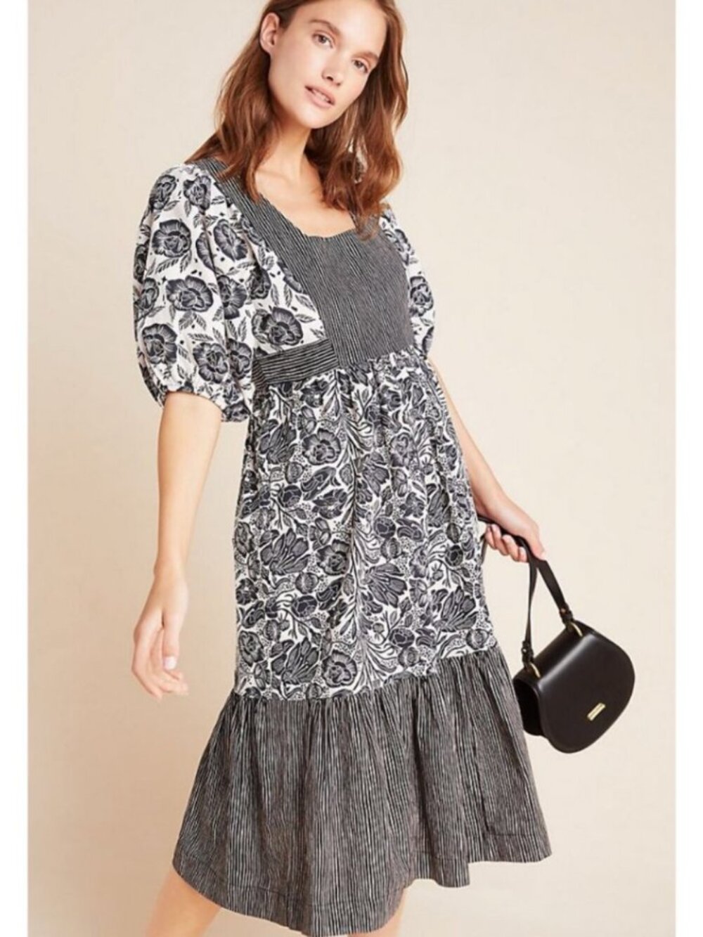 ANTHROPOLOGIE | Bloomingprint | NEW | Adrienne Flounced Midi Dress | Size 16W
